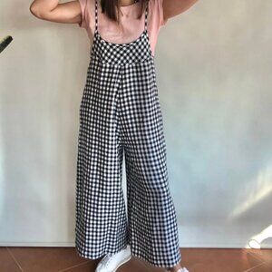 NWOT Linen Overalls - Size S, Gingham